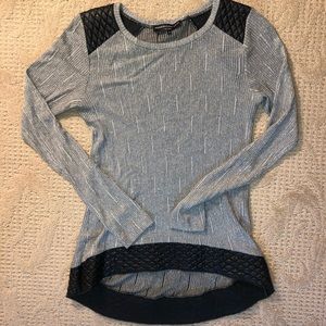 Black And silver long sleeve top